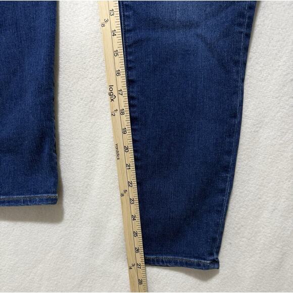 LOFT Curvy Skinny Jeans Size 27 Mid Rise Dark Wash Stretch Denim - Picture 6 of 7